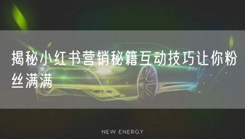 揭秘小红书营销秘籍互动技巧让你粉丝满满