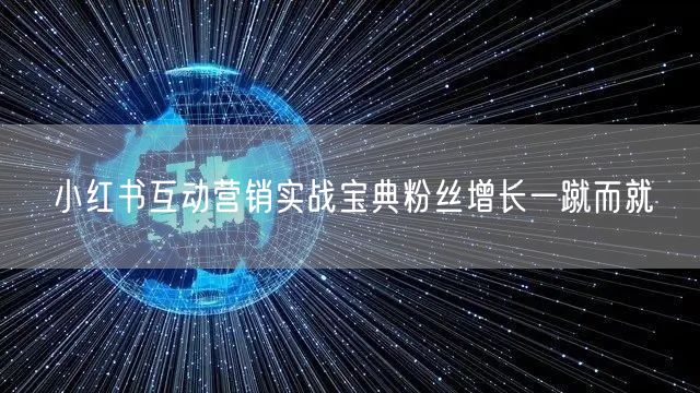 小红书互动营销实战宝典粉丝增长一蹴而就