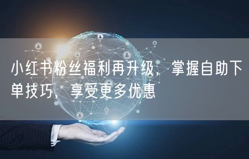 小红书粉丝福利再升级，掌握自助下单技巧，享受更多优惠