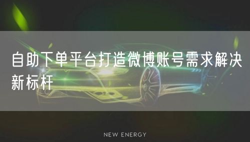 自助下单平台打造微博账号需求解决新标杆
